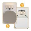 Espird Lámparas de baño negras con 3 luces luces de_4