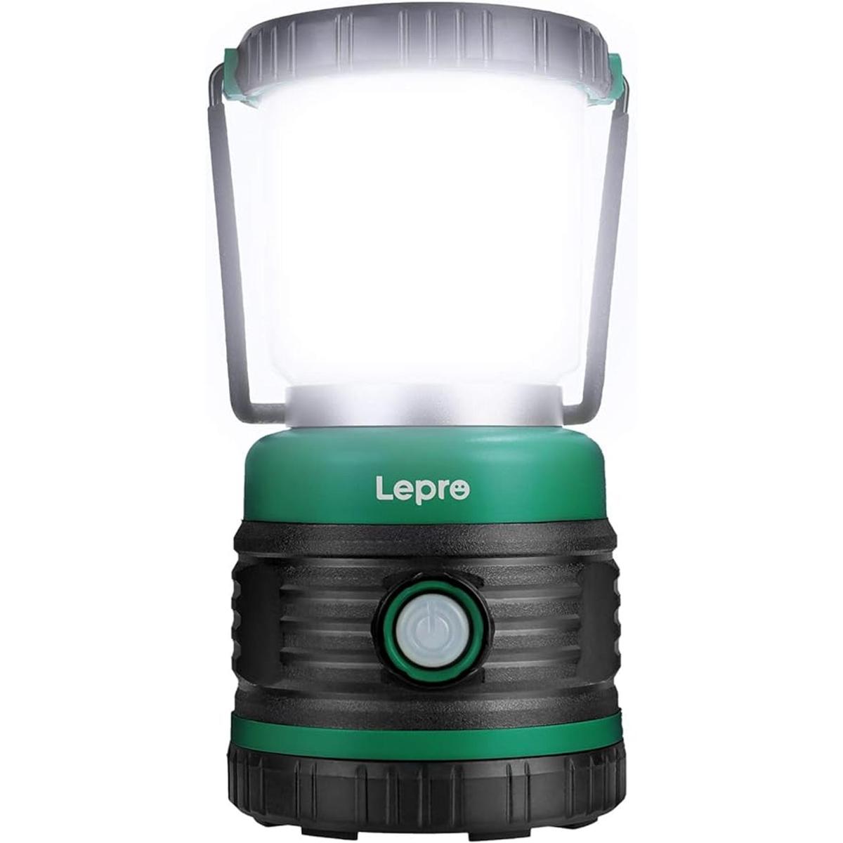 Lepro Farol de camping con pilas LED de 1500 lm 4 modos