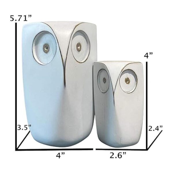 Huey House Wise Owls Decor Esculturas de estatua buho_3