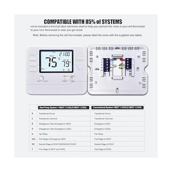 Heagstat Termostato de bomba de calor no programable H721