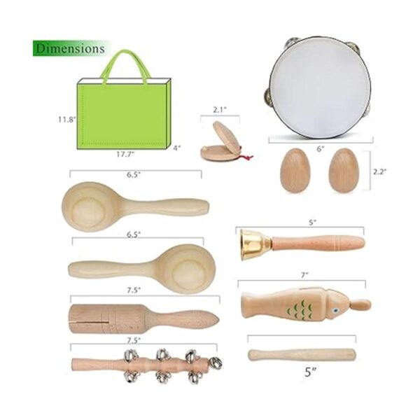 Instrumentos musicales de madera para niños pequeños