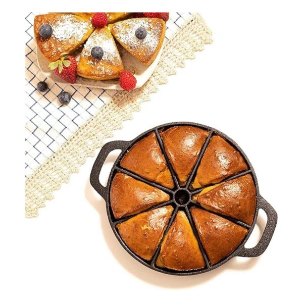 KUHA Molde de hierro fundido y pan de maíz para 8