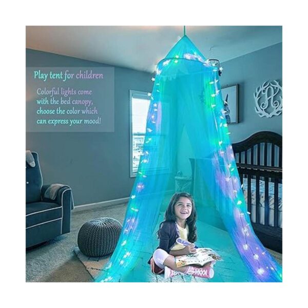 Obrecis Toldo de cama con luces LED de estrella cortina_3