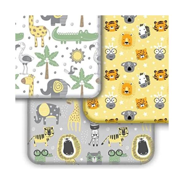 GROW WILD Sábanas para cuna paquete de 3 sábanas bajeras_1