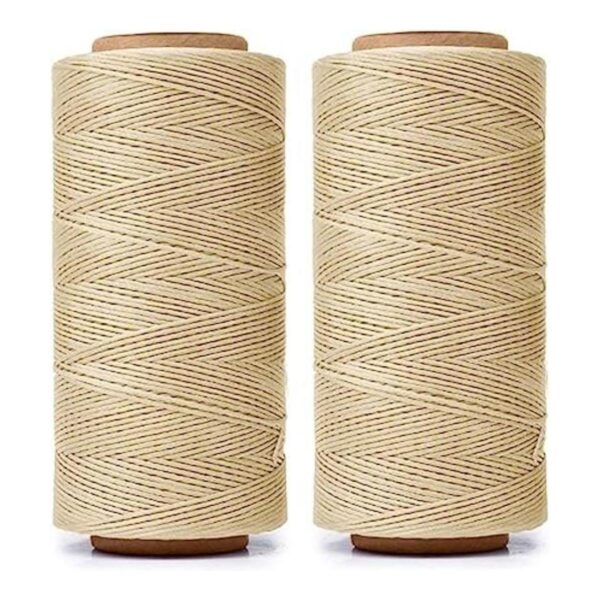 HILELIFE Rosca encerada 568 yardas 2 rollos de hilo