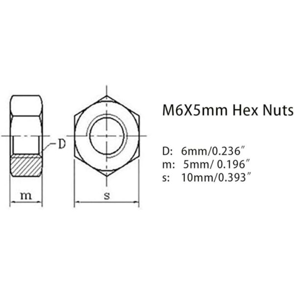 M6X1.0.000 in 304 de acero inoxidable rosca de mano_4