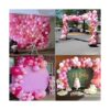 Kit de arco de guirnalda de globos rosa intenso y blanco