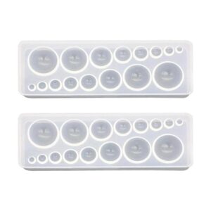 DDlife 2 moldes de silicona para gemas cabujón moldes de