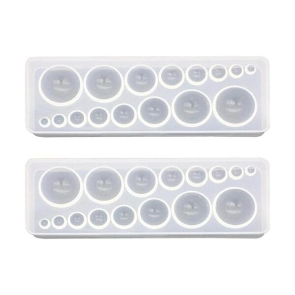 DDlife 2 moldes de silicona para gemas cabujón moldes de
