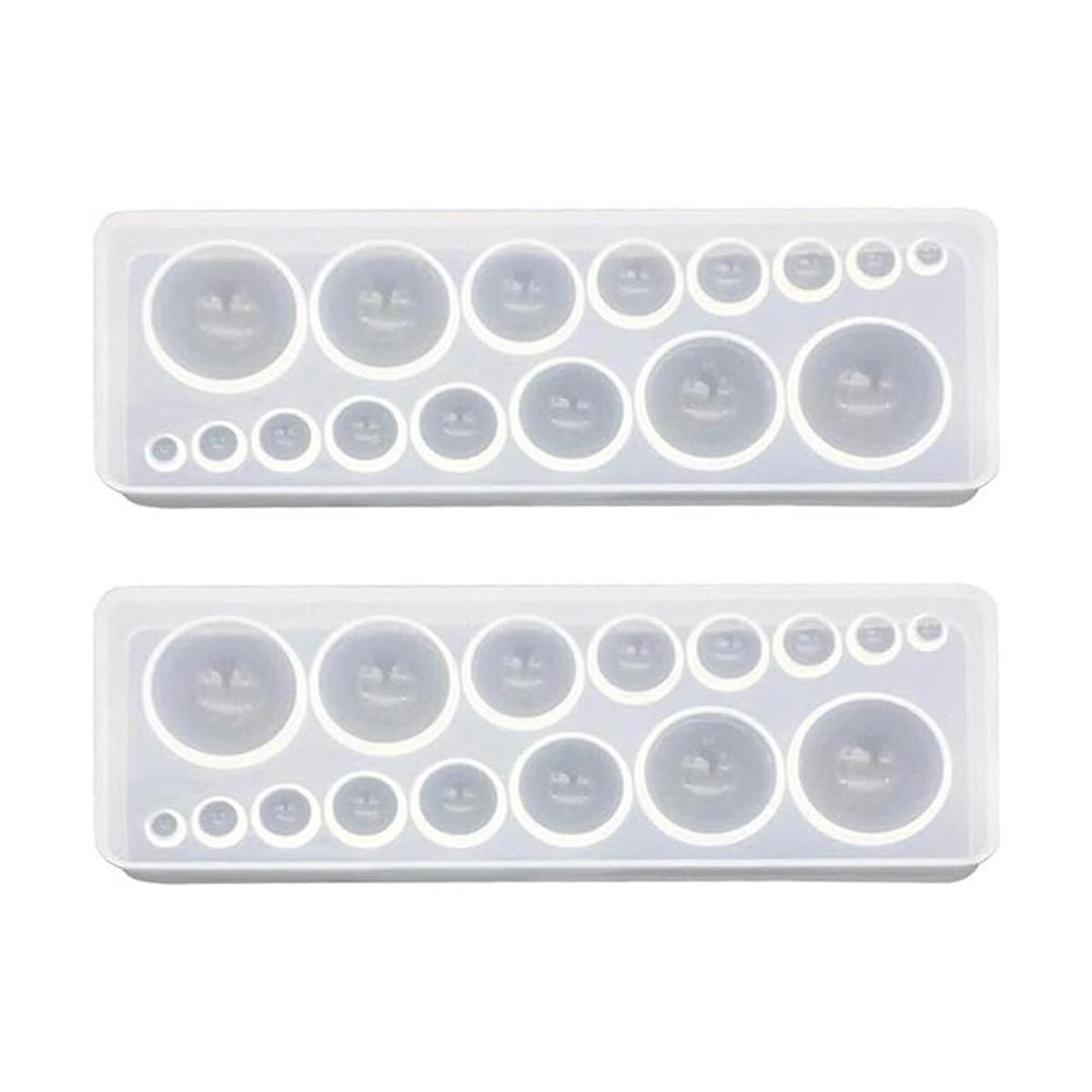 DDlife 2 moldes de silicona para gemas cabujón moldes de