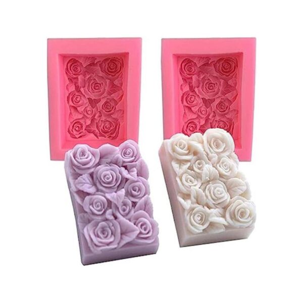 OBTANIM 2 moldes cuadrados de silicona para fondant de_1