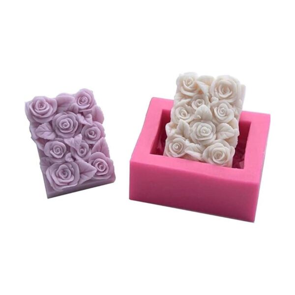 OBTANIM 2 moldes cuadrados de silicona para fondant de_3