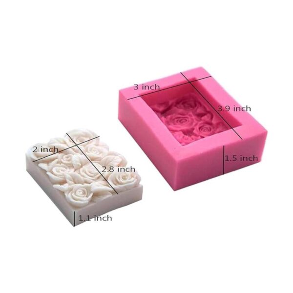 OBTANIM 2 moldes cuadrados de silicona para fondant de_2