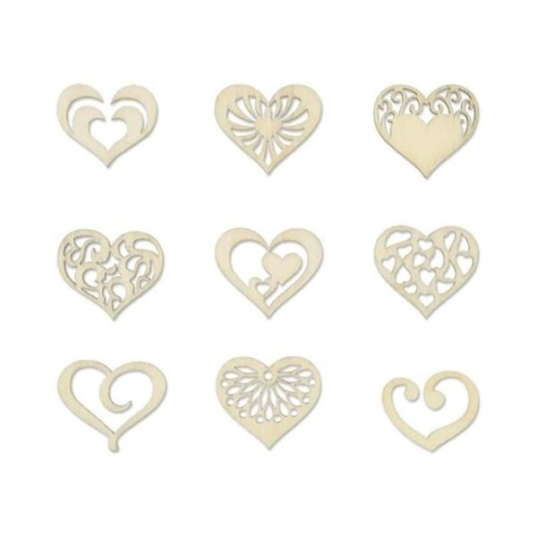 Mini corte láser en forma de madera Corazones 45_3