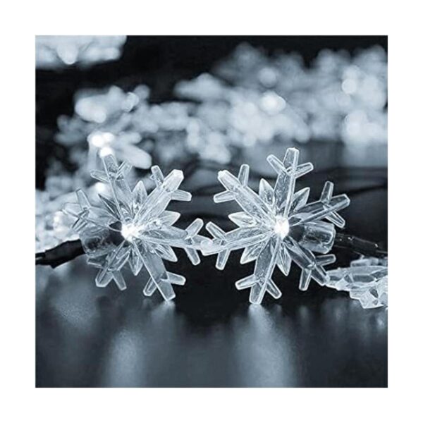Dazzle Bright 100 luces LED solares de copo de nieve para_3