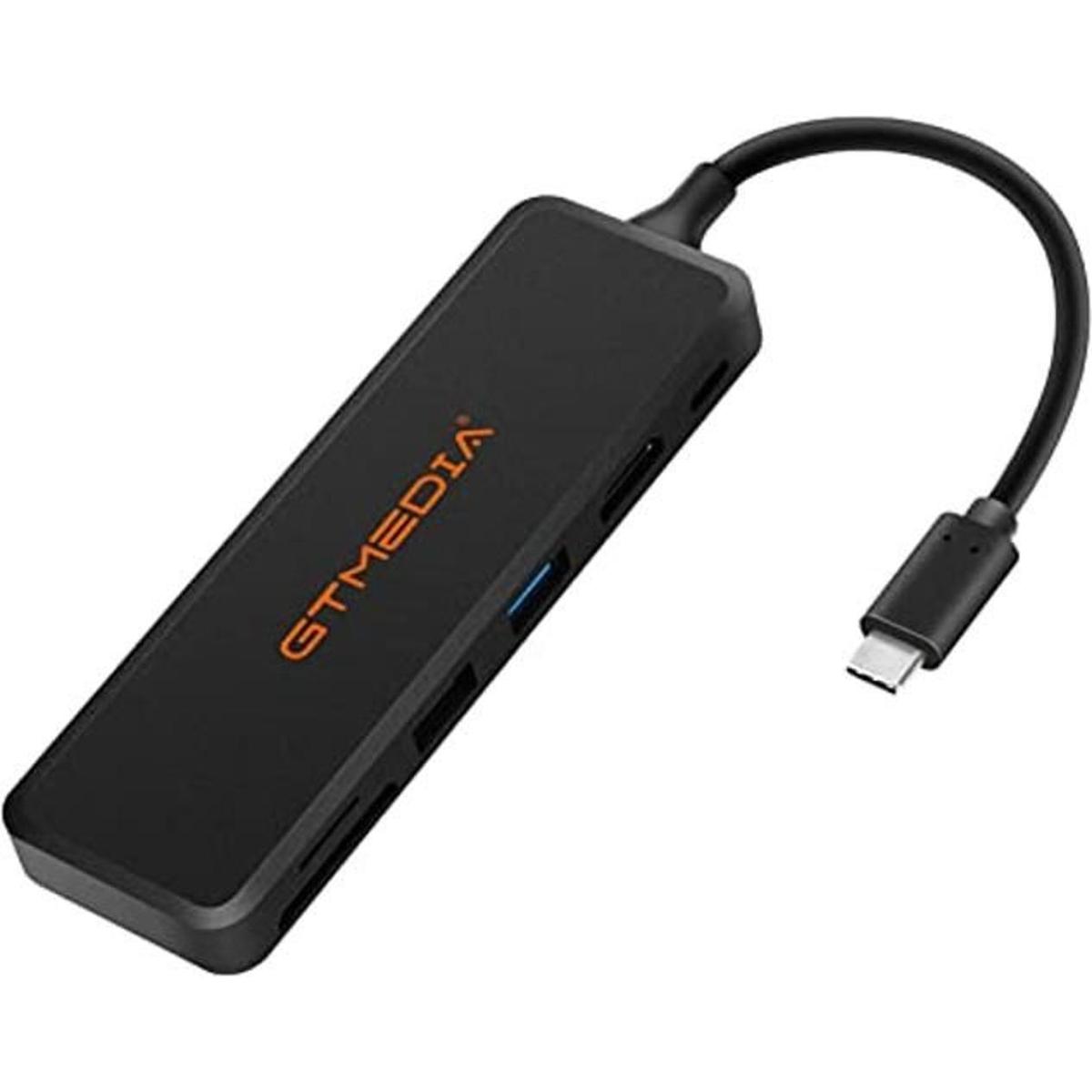 GT MEDIA Adaptador USBC Hub con puerto de carga PD de 100