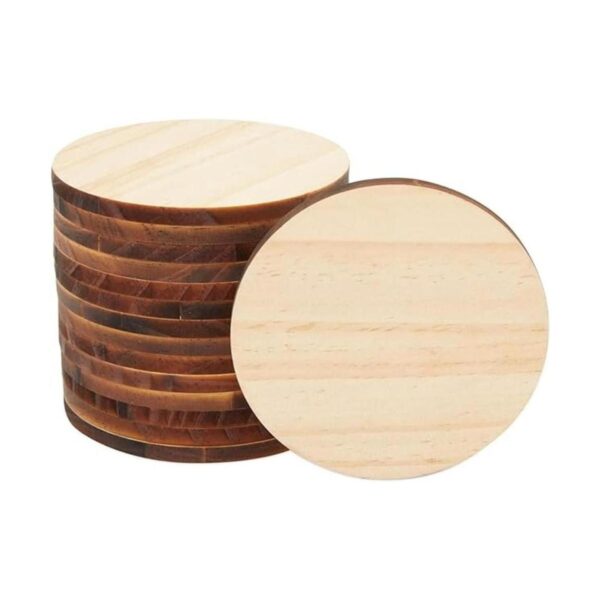 Círculos de madera sin terminar para manualidades
