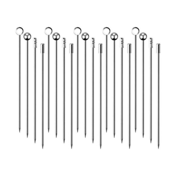 Palito de púas de cóctel 20 piezas de acero inoxidable_1