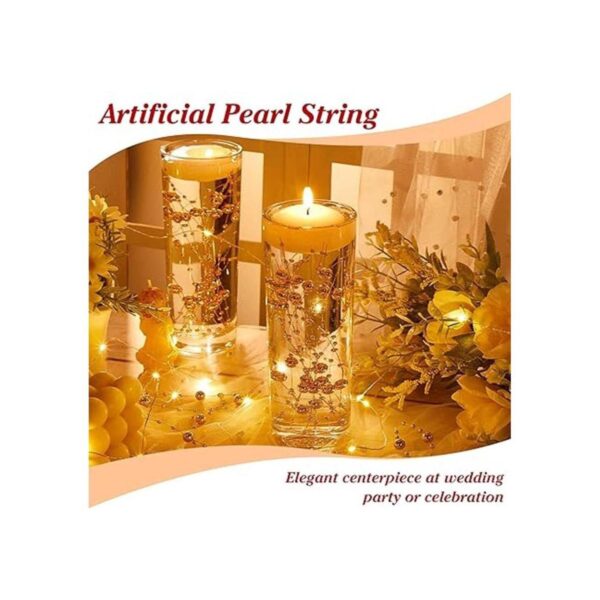 48 cuentas de perlas artificiales para velas flotantes