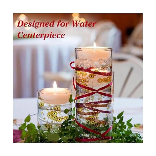 48 cuentas de perlas artificiales para velas flotantes