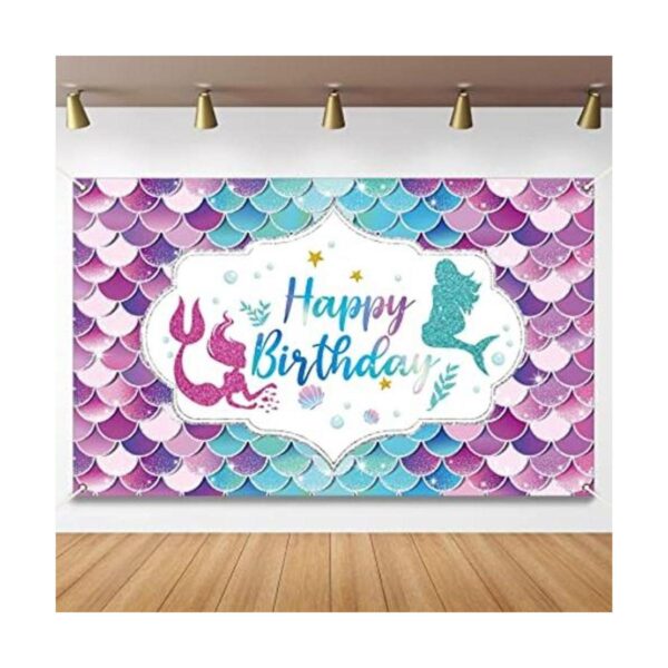 Decoraciones de fiesta de cumpleaños de sirena bajo el_1
