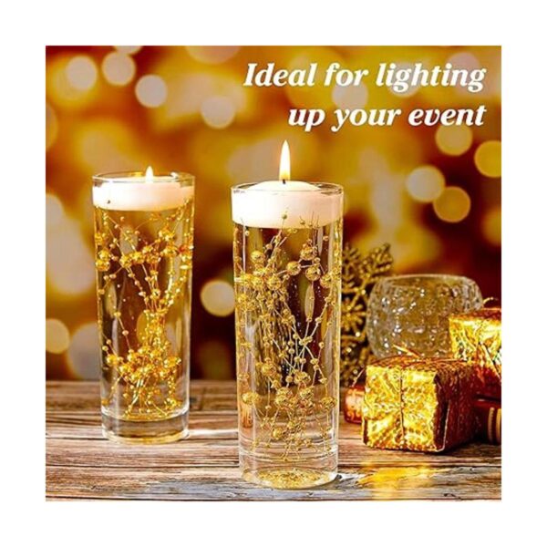 48 cuentas de perlas artificiales para velas flotantes