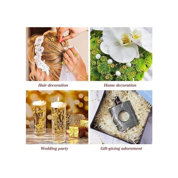 48 cuentas de perlas artificiales para velas flotantes