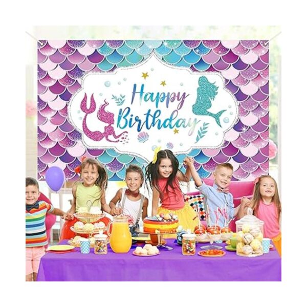 Decoraciones de fiesta de cumpleaños de sirena bajo el_6