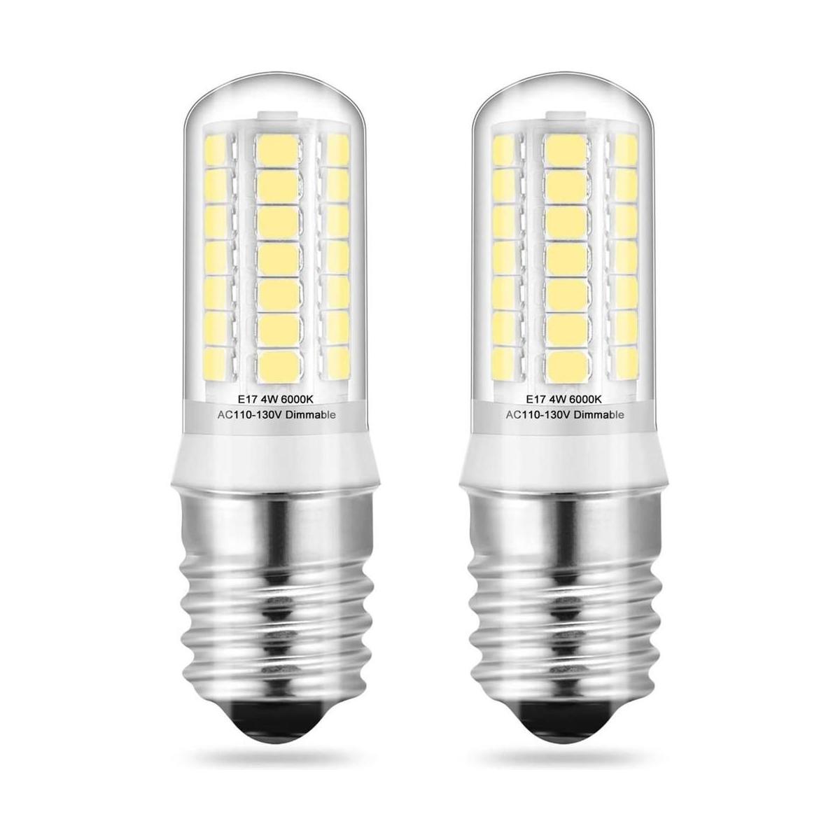 KLG Bombillas LED E17 regulables para horno de microondas