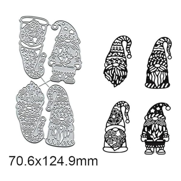 DDeehs 4 piezas de troqueles de Navidad con diseño de Papá_4