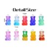 40pcs colorido Gummy Charms oso Colgante de Resina Brillo