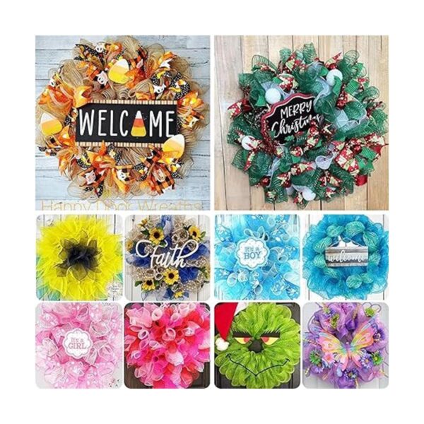 MIKIMIQI Deco Mesh Cinta decorativa de malla de poliéster