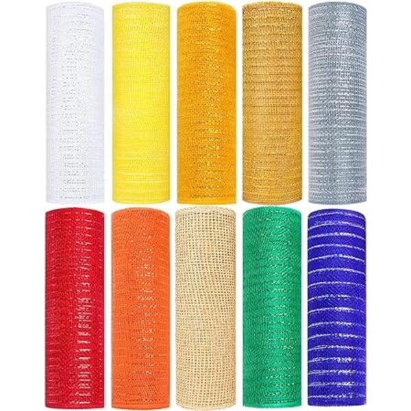 MIKIMIQI Deco Mesh Cinta decorativa de malla de poliéster