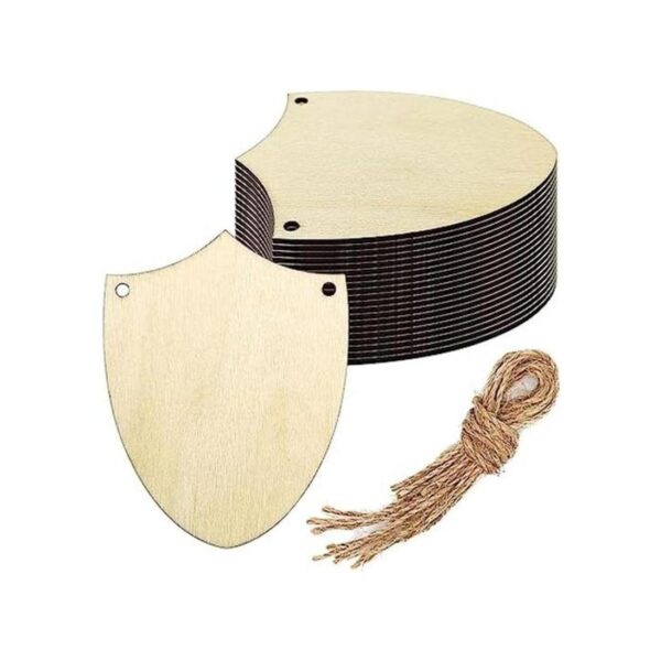 Escudo de madera recortada DIY Artesanía en forma de
