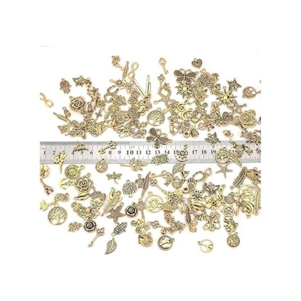 JIALEEY 200 dijes tibetanos de oro antiguo mezclados para
