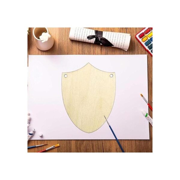 Escudo de madera recortada DIY Artesanía en forma de