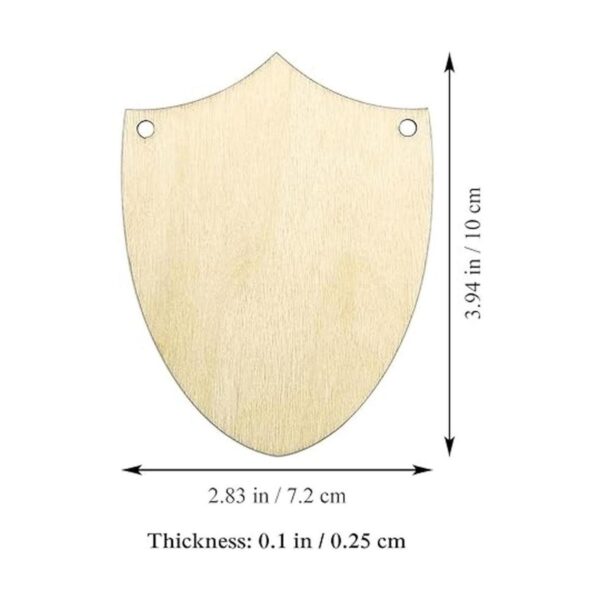 Escudo de madera recortada DIY Artesanía en forma de