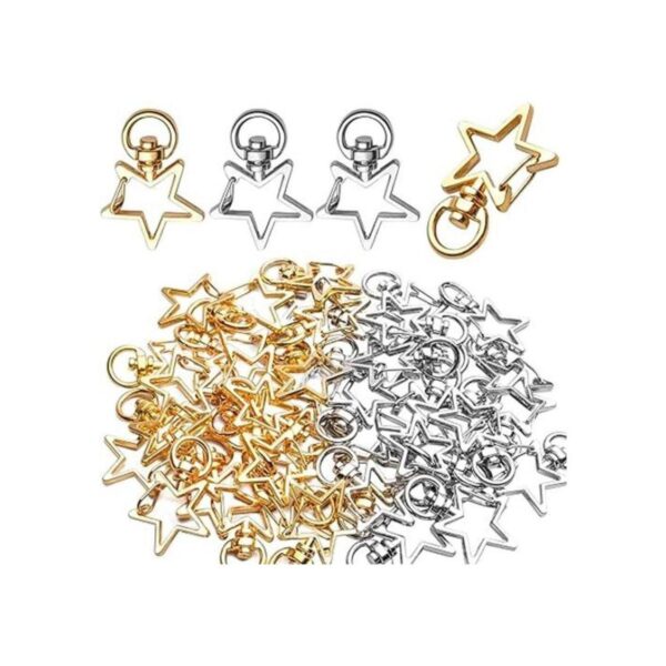 40 clips giratorios de metal con forma de estrella con_1