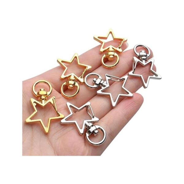 40 clips giratorios de metal con forma de estrella con_6