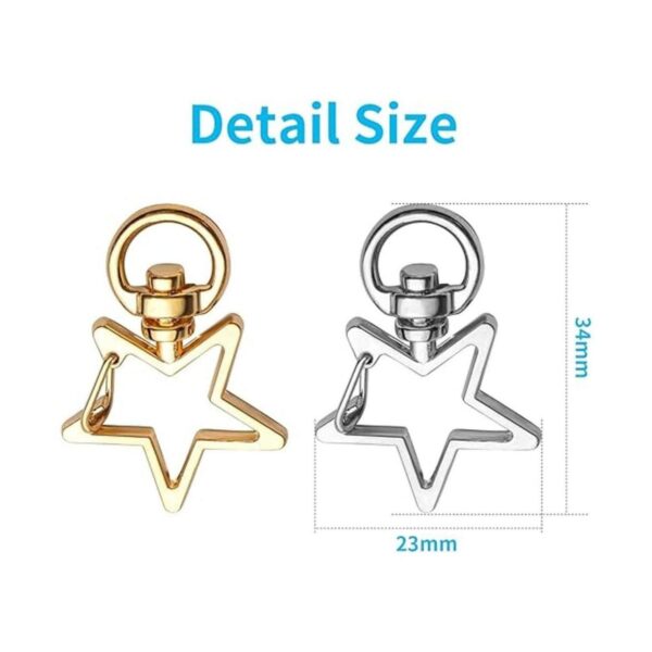40 clips giratorios de metal con forma de estrella con_3