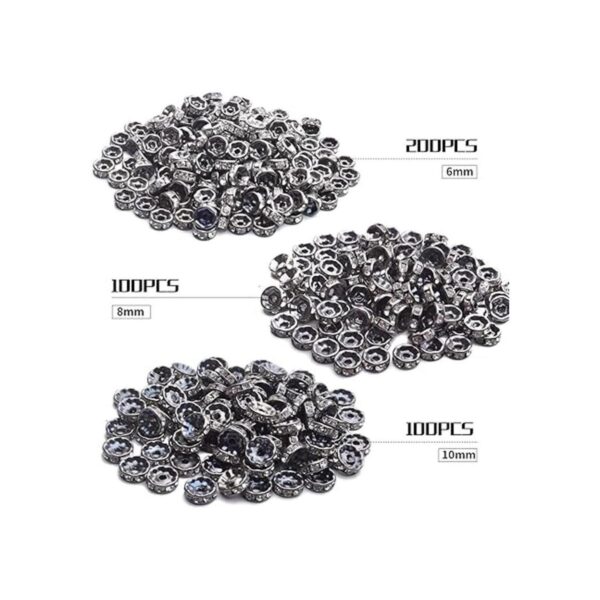 Cuentas espaciadoras de cristal 400 cuentas de diamantes