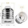DiCUNO Adaptador de enchufe E26 a E12 convertidor_2