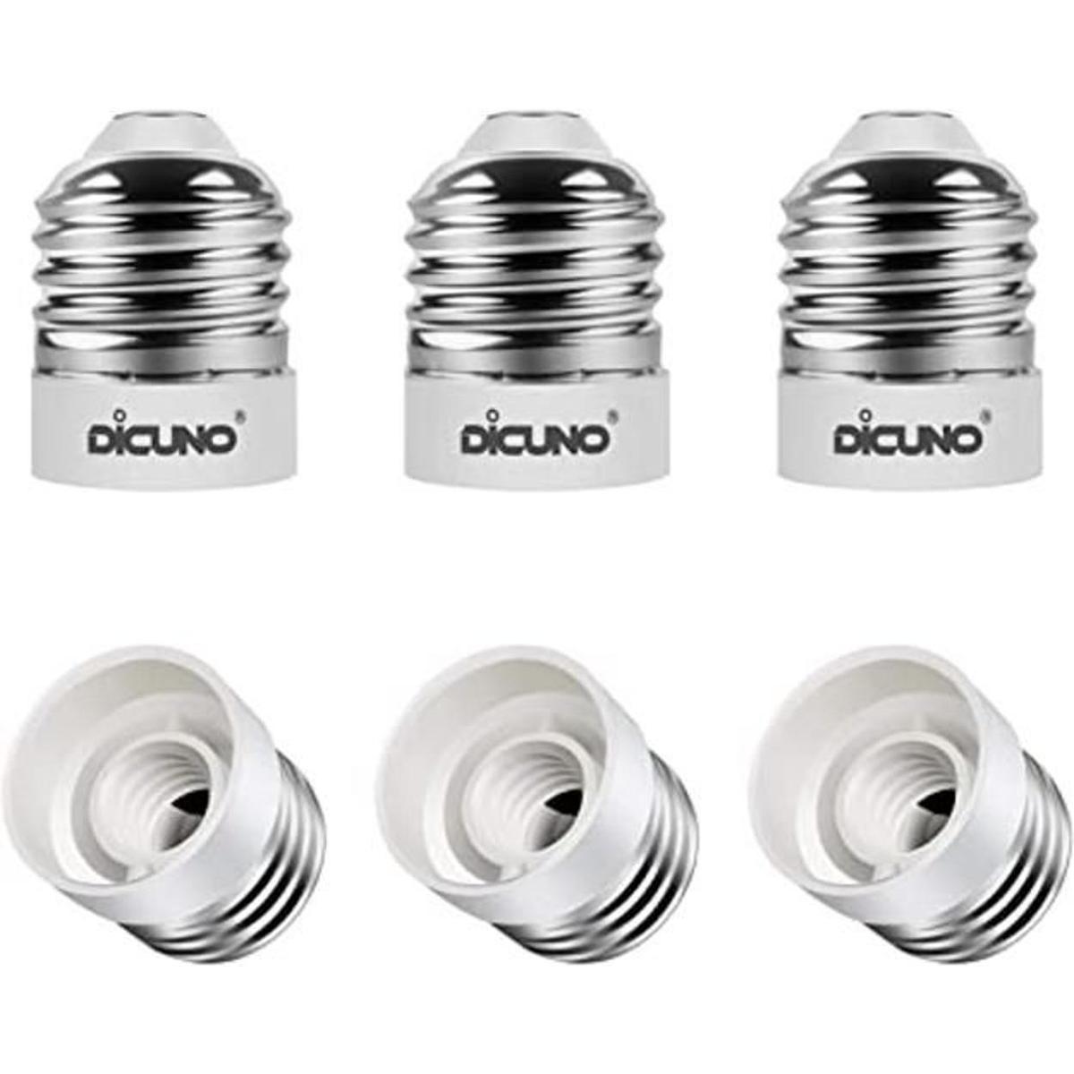 DiCUNO Adaptador de enchufe E26 a E12 convertidor