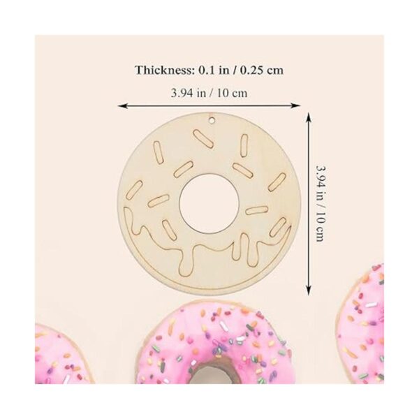 Creaides 20 piezas de donuts de madera para manualidades