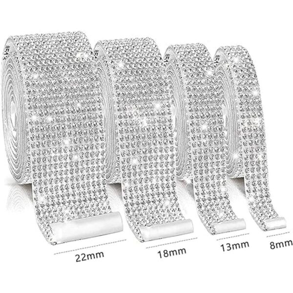 4 rollos de cinta autoadhesiva con diamantes de imitación_3