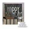 Troqueles de corte de metal con texto en inglés Happy_5