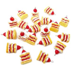 Honbay 20 encantos de la torta de la fresa lindos de los