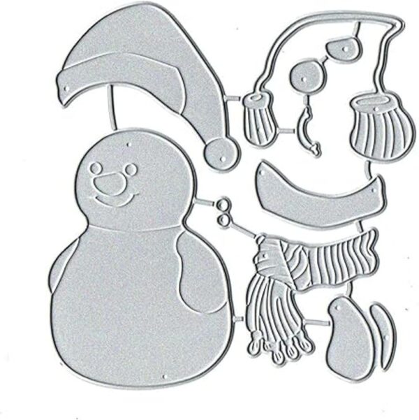 Troqueles de corte de metal con muñeco de nieve diseño de