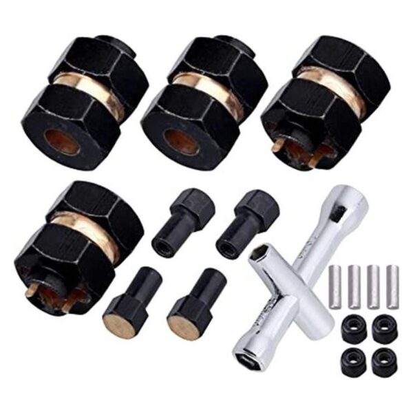 4 piezas de latón extendido 0.276 in Hex Wheel Hub_1