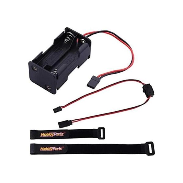 Hobbypark Caja de 4 pilas AA con conector de estilo JR y_1